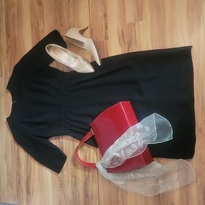Vintage 60s LBD Cocktail Dress S As Is